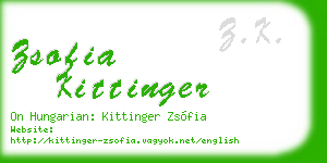 zsofia kittinger business card